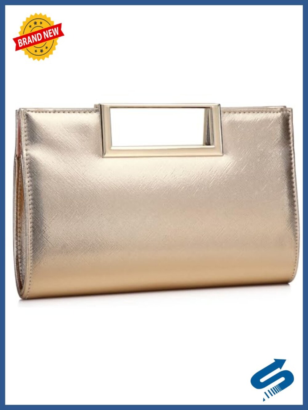 Formal Evening Clutch PU Leather Chain Shoulder Handbag